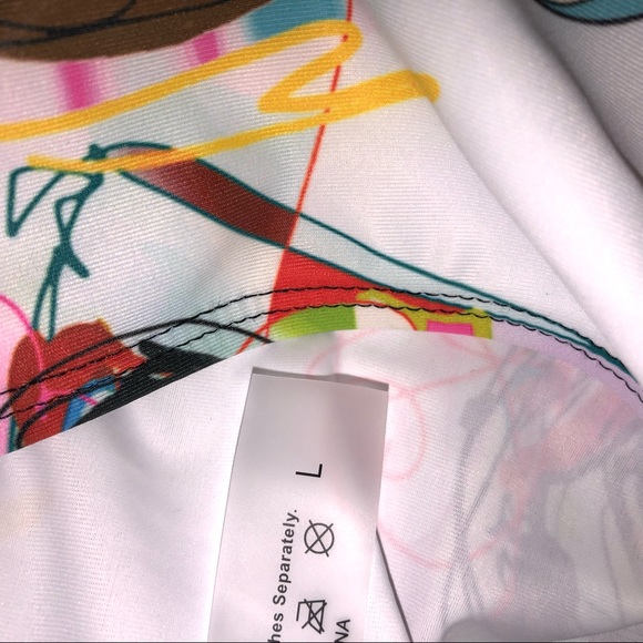 Shein abstract swimsuit. Size large. Brand new, never worn. - Picture 4 of 5